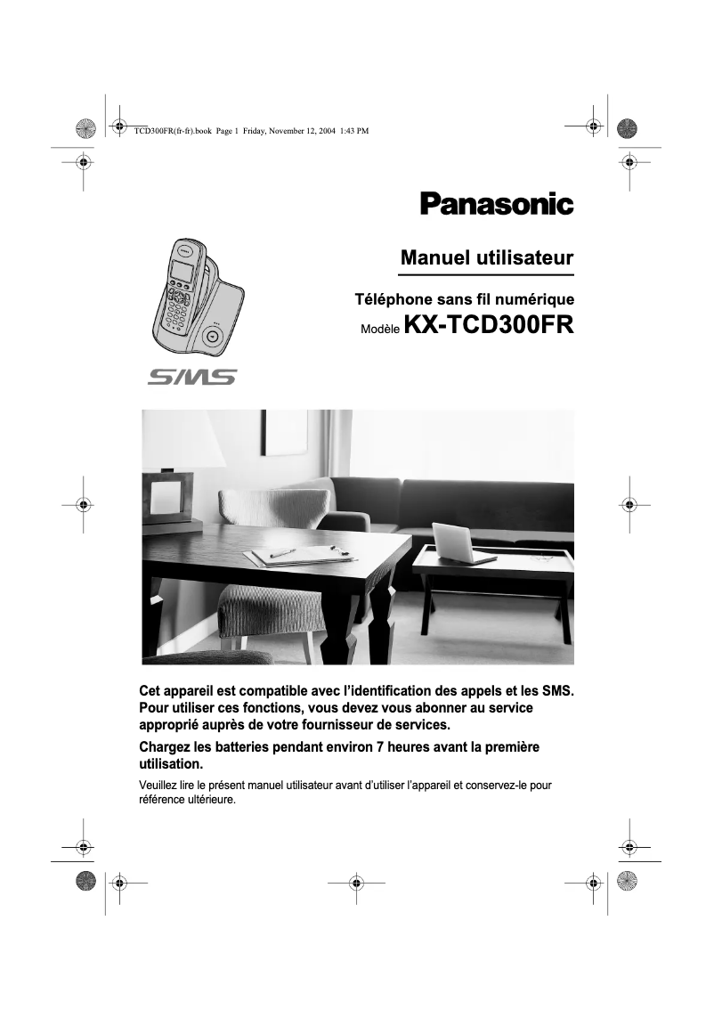 First page image of the manual for KX-TCD300FR
