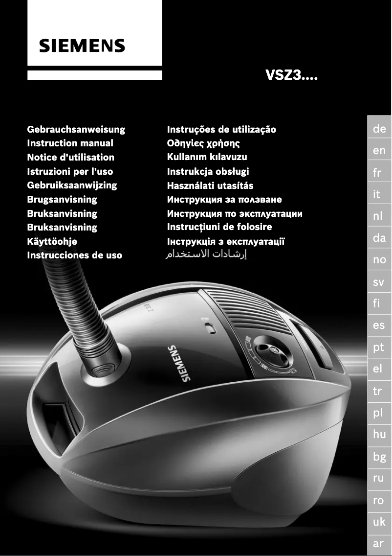 Page 1 of the manual User Manual Siemens VS63A00