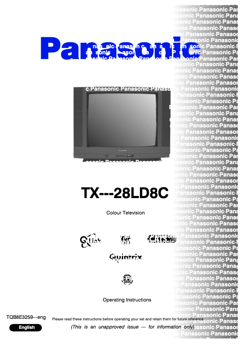 First page image of the manual for TX-28LD8C