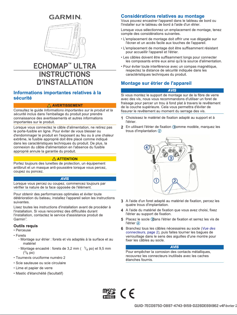 First page image of the manual for ECHOMAP Ultra 102sv