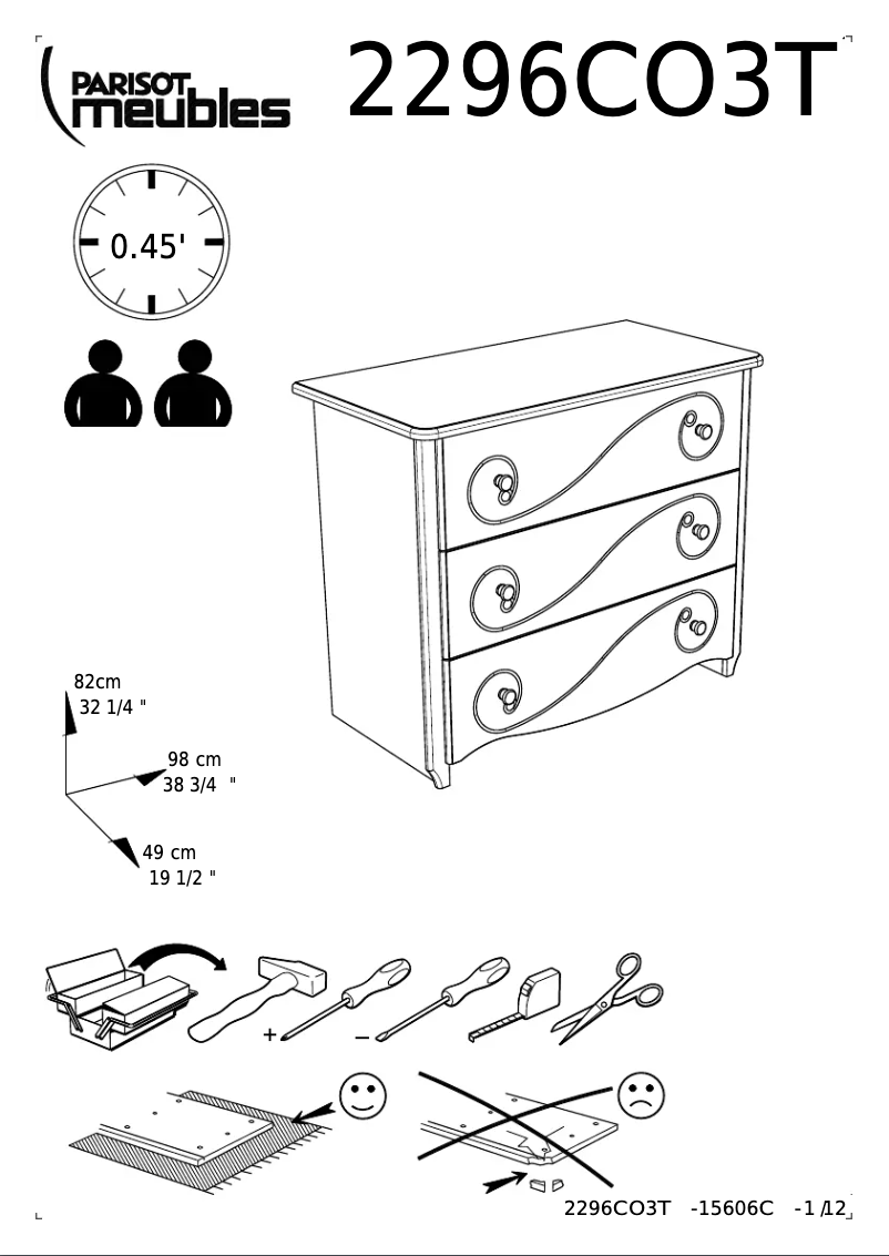 First page image of the manual for Alice 2296CO3T