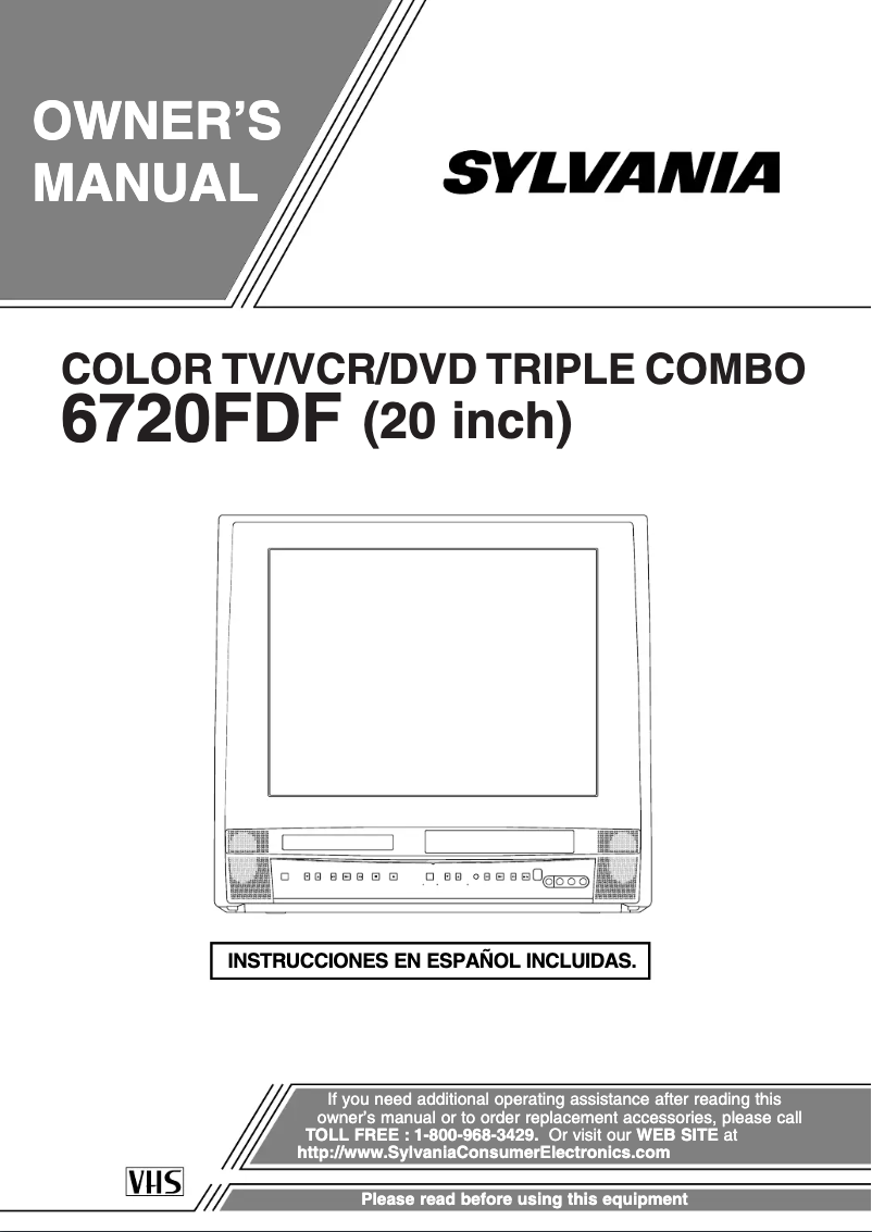 Page 1 of the manual User Manual Sylvania 6720FDF