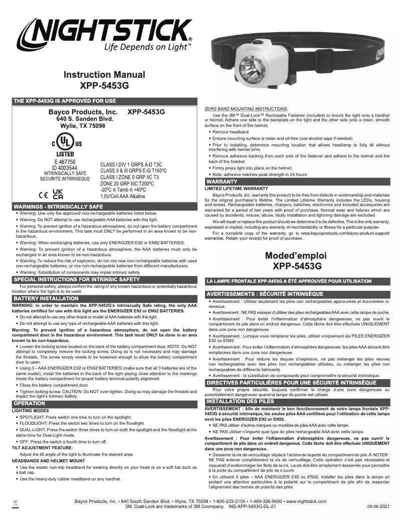 First page image of the manual for XPP-5453G