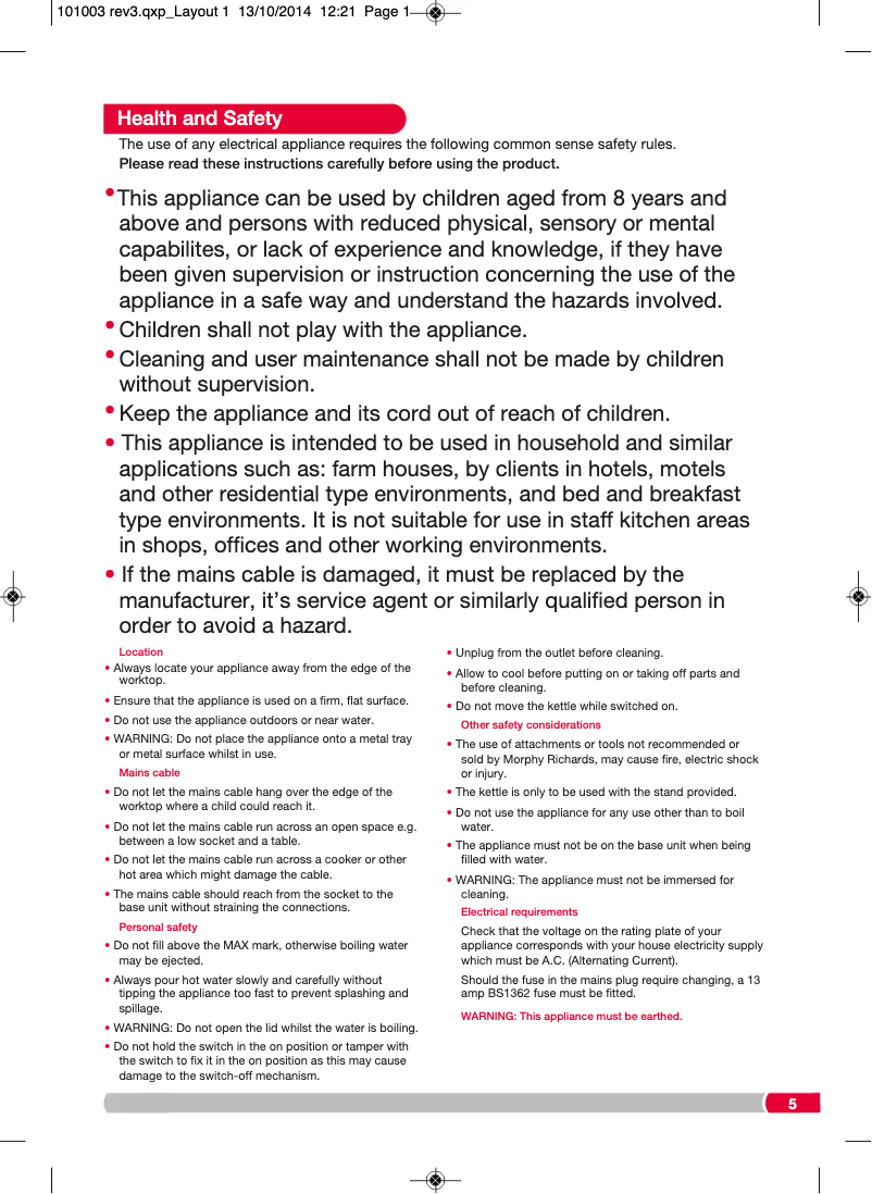 Image de la première page du manuel de l'appareil Chroma 101204