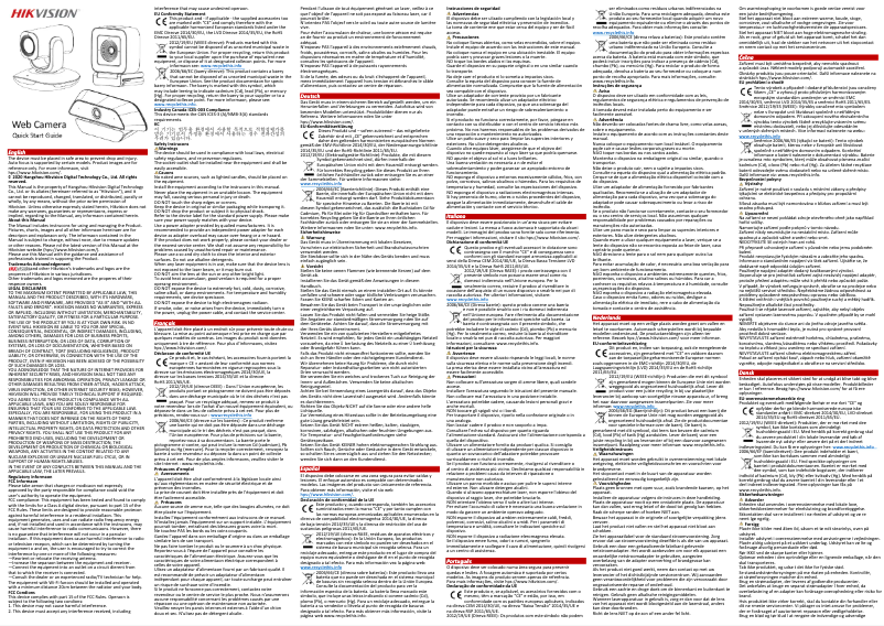 Page 1 of the manual Quick Start Guide Hikvision DS-UC2