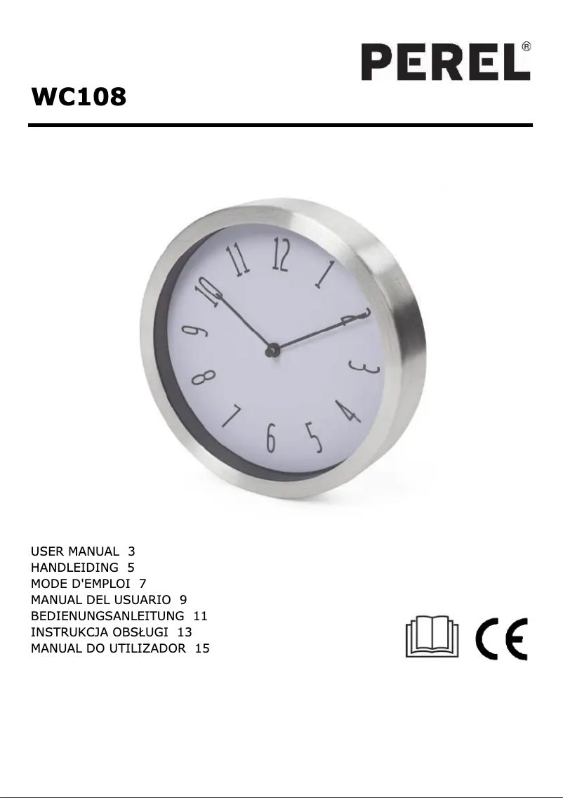 Page 1 of the manual User Manual Perel WC108