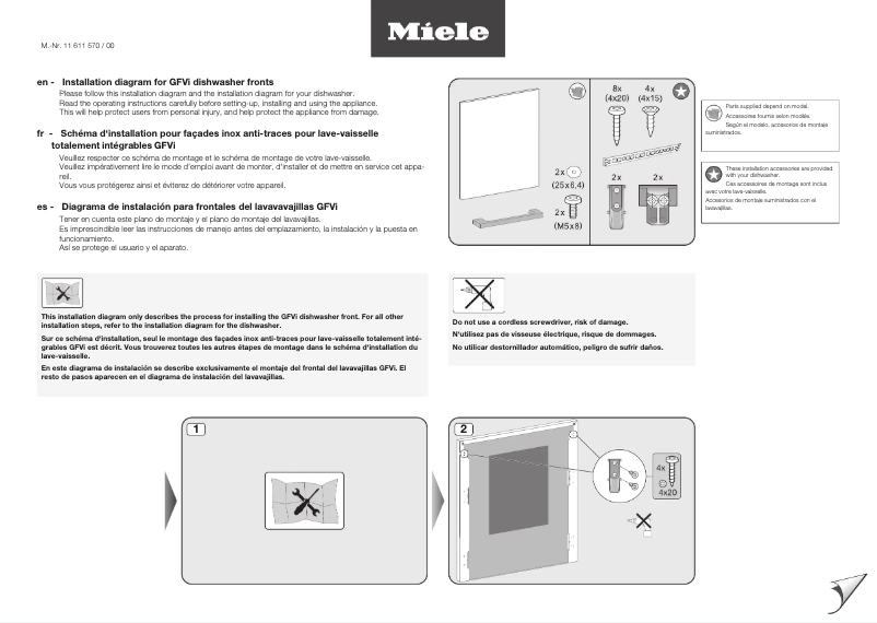 Page 1 of the manual User Manual Miele GFVi 711/72