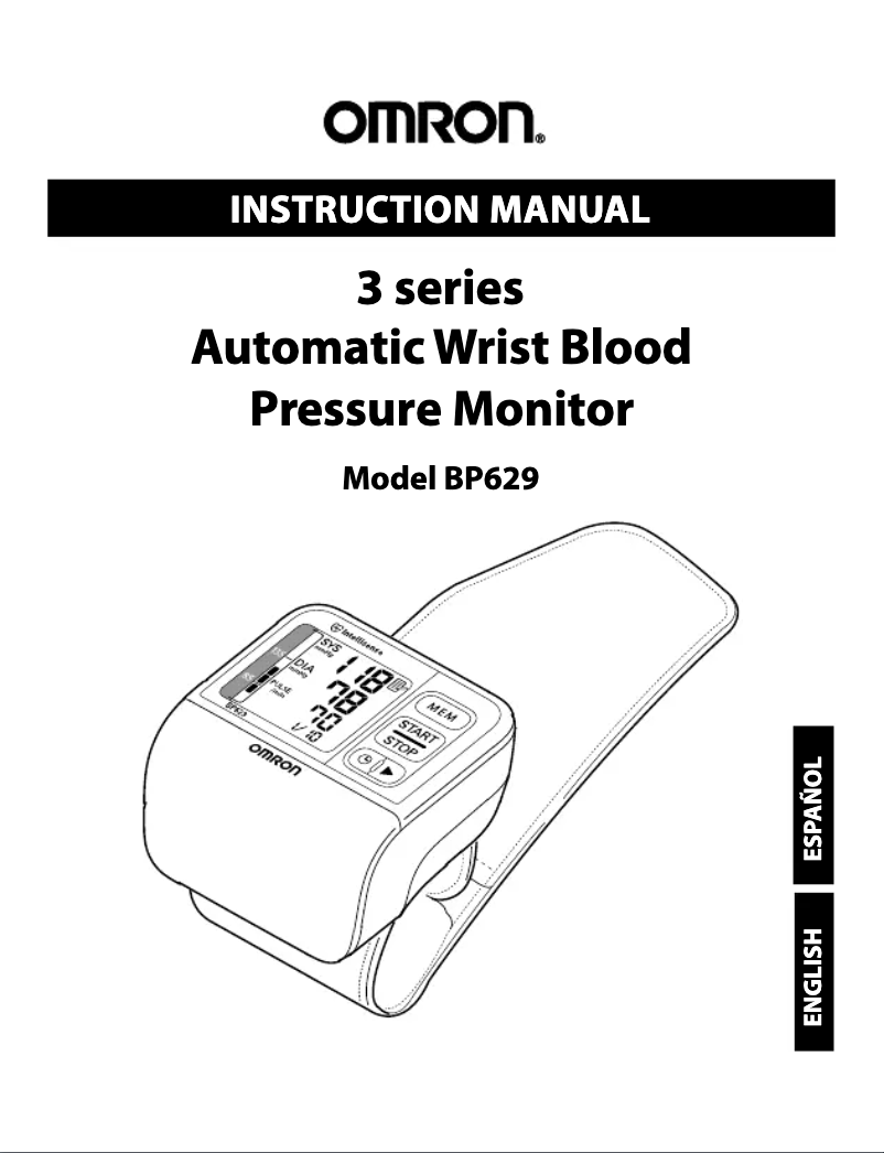 Page 1 of the manual User Manual Omron BP629