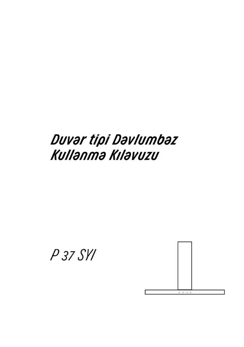 First page image of the manual for P 37 SYI