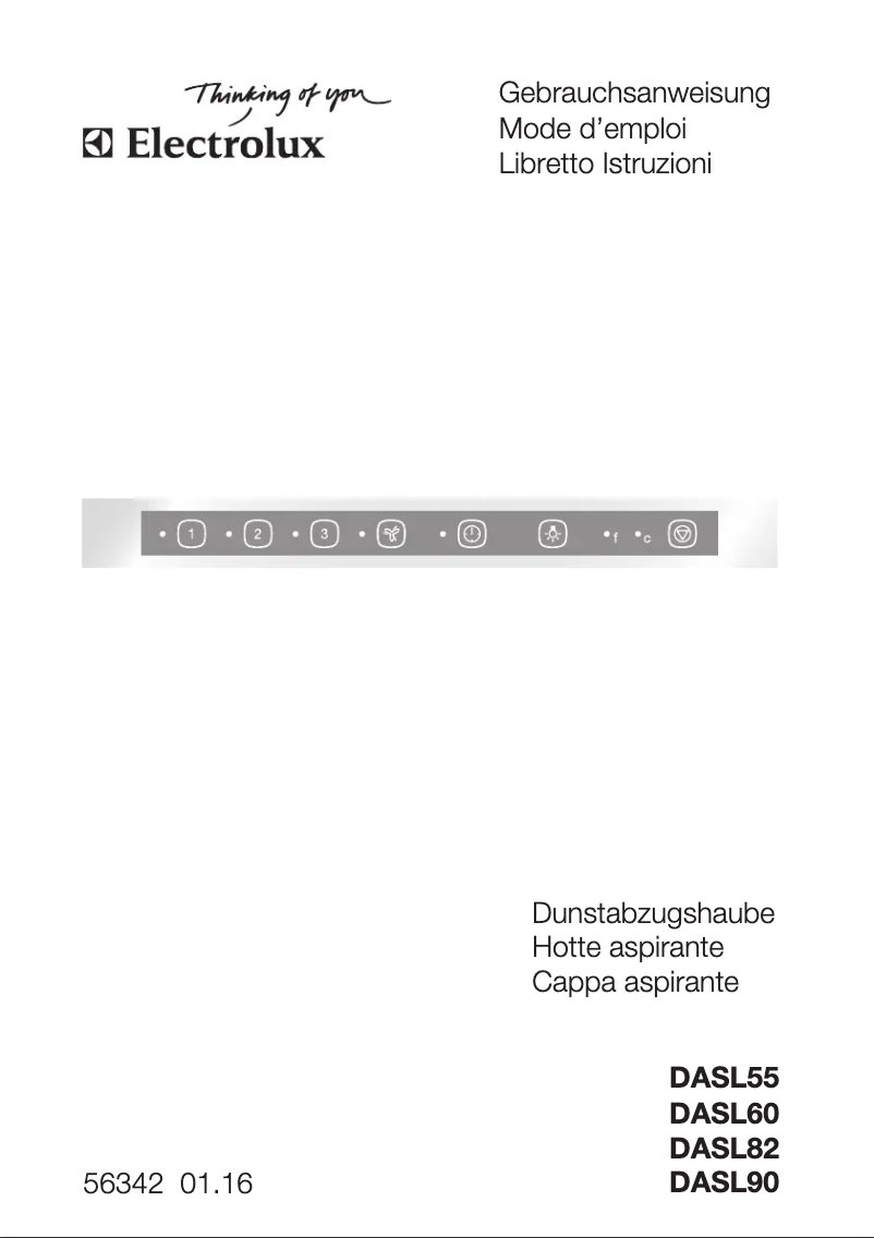 Page 1 of the manual User Manual Electrolux DASL8230CN