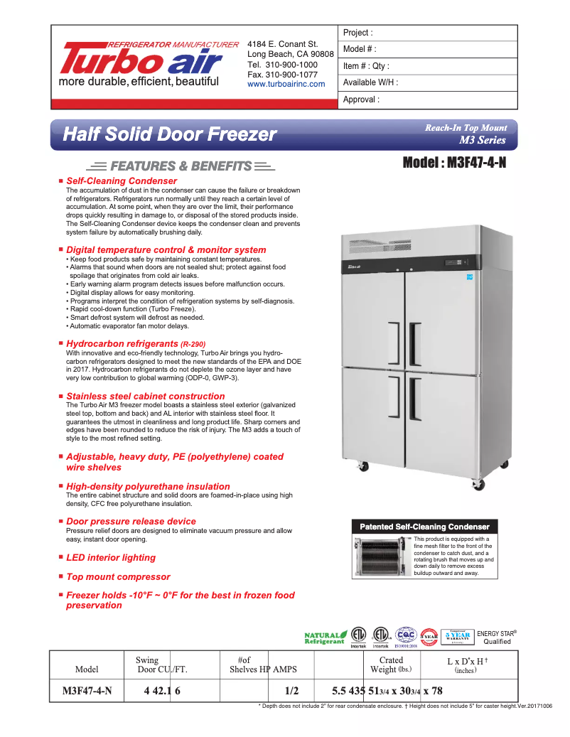 First page image of the manual for M3F47-4