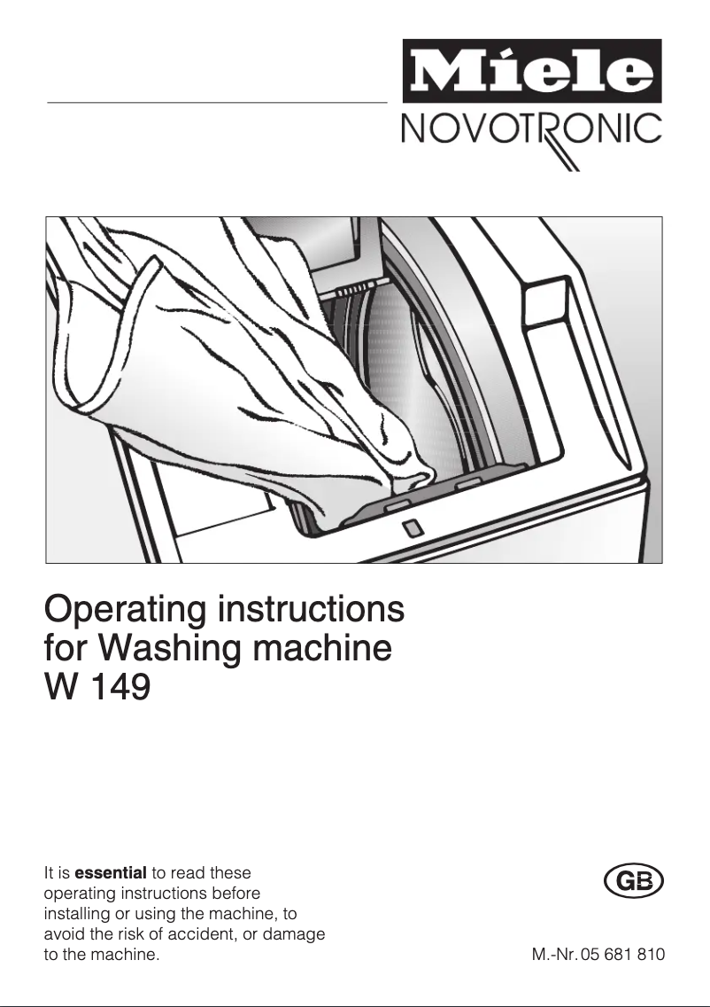 First page image of the manual for W 149