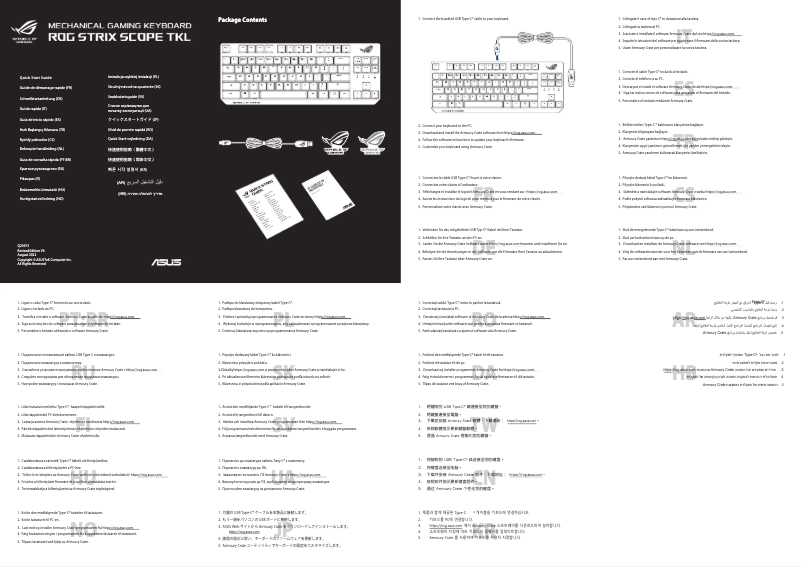 Page 1 of the manual Quick Start Guide Asus ROG Strix Scope TKL