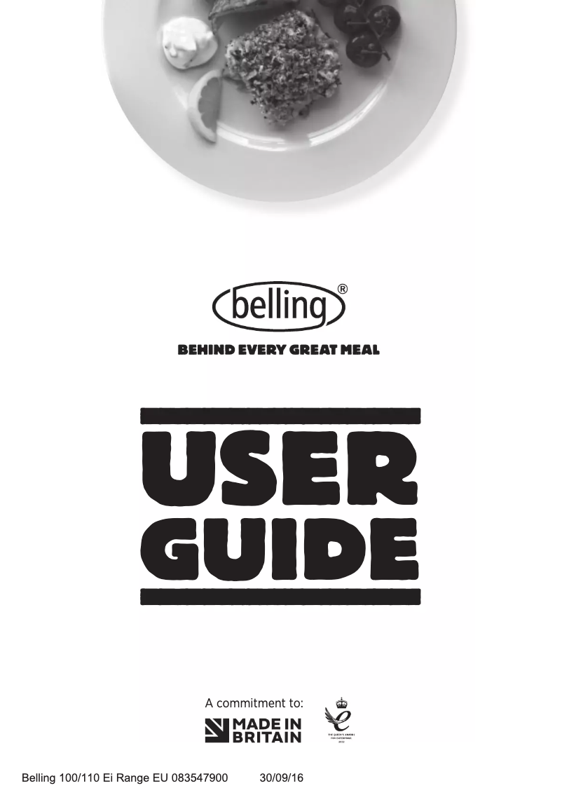 Page 1 of the manual User Manual Belling Kensington 100Ei