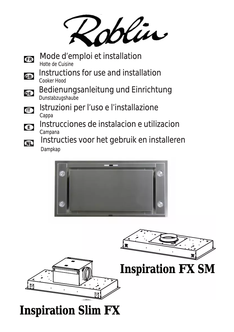 First page image of the manual for Inspiration FX SM