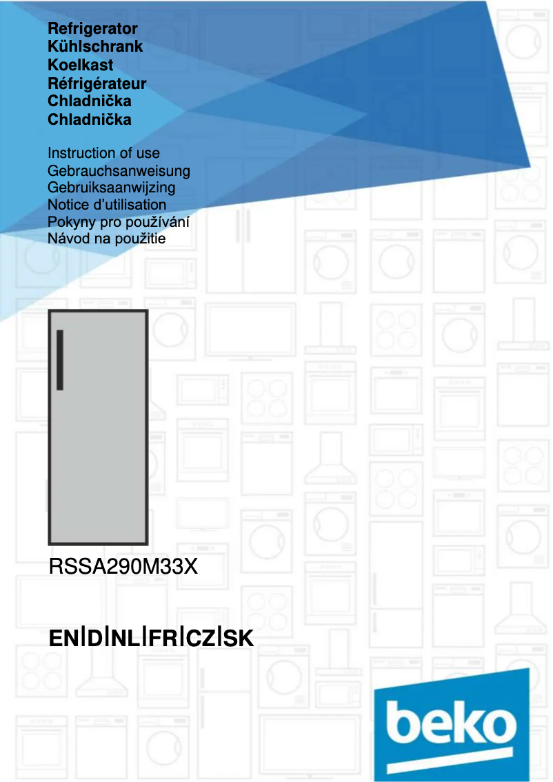 Page 1 of the manual User Manual Beko RSSA290M33XBN