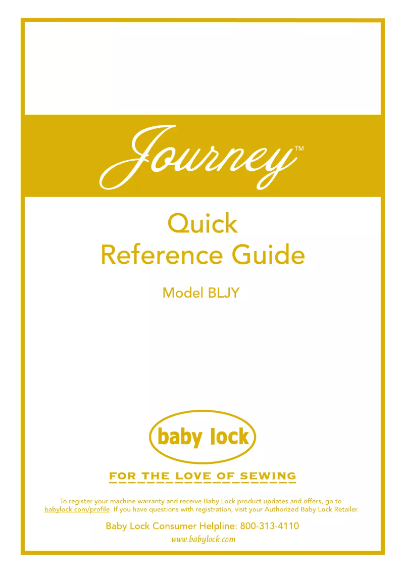 Page 1 of the manual User Manual Baby Lock BLJY Journey