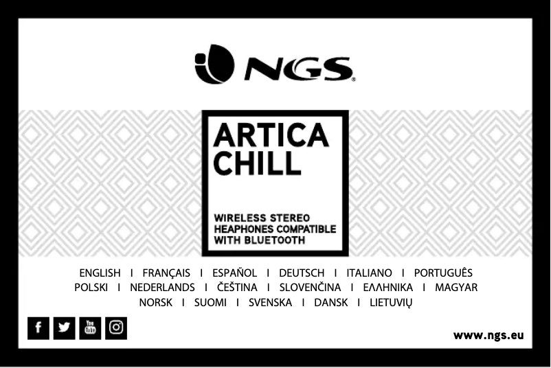 Page 1 of the manual User Manual NGS Artica Chill