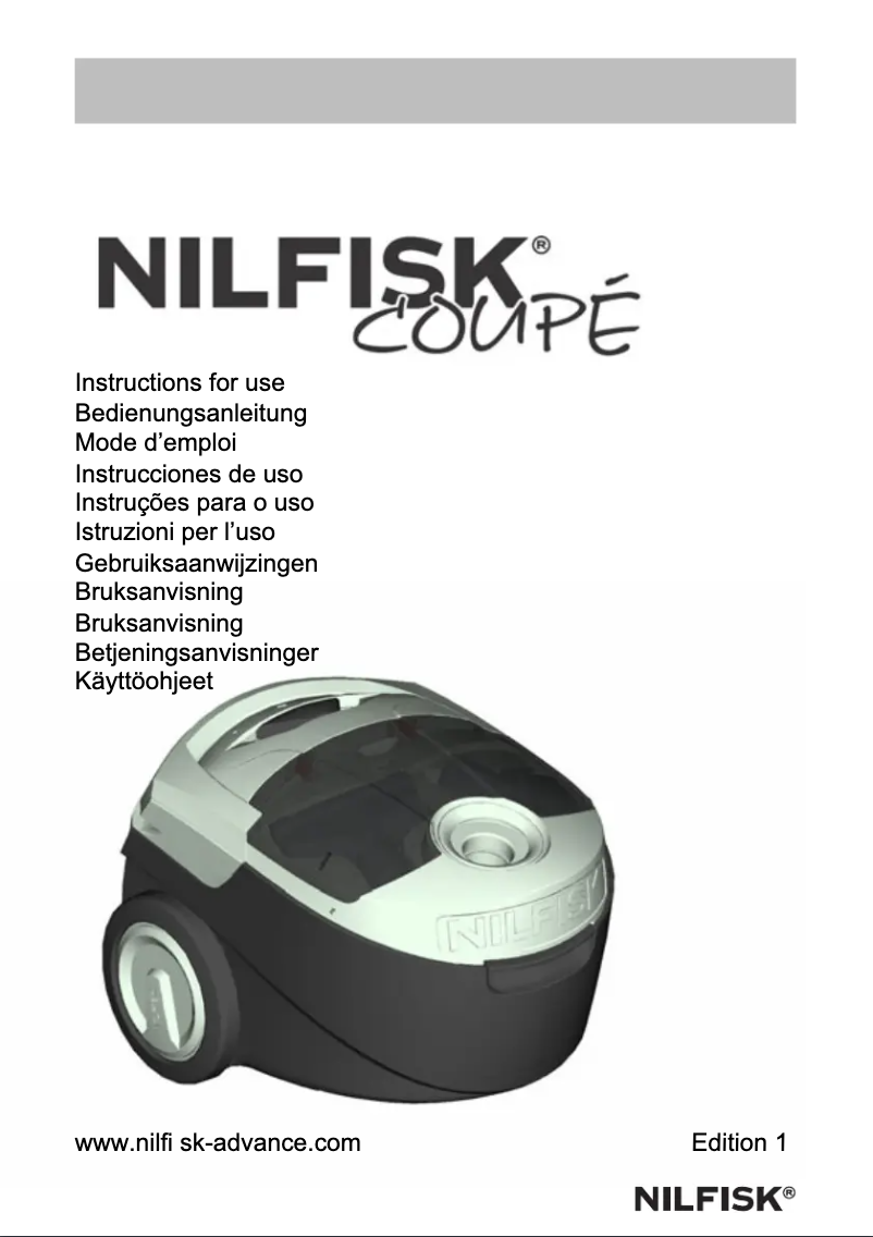Page 1 of the manual User Manual Nilfisk Coupe