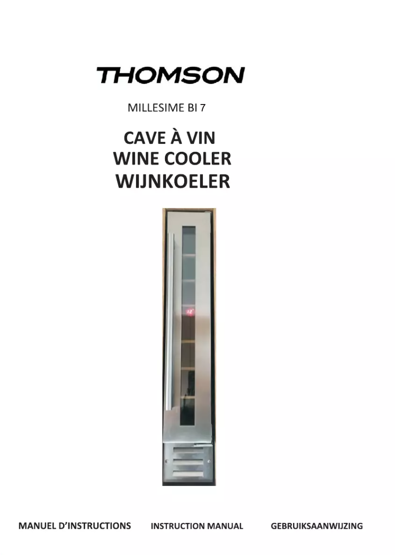 First page image of the manual for Millesime BI 7