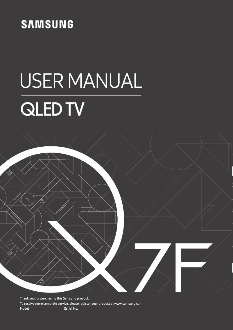 Page 1 of the manual User Manual Samsung QE65Q7FNAT