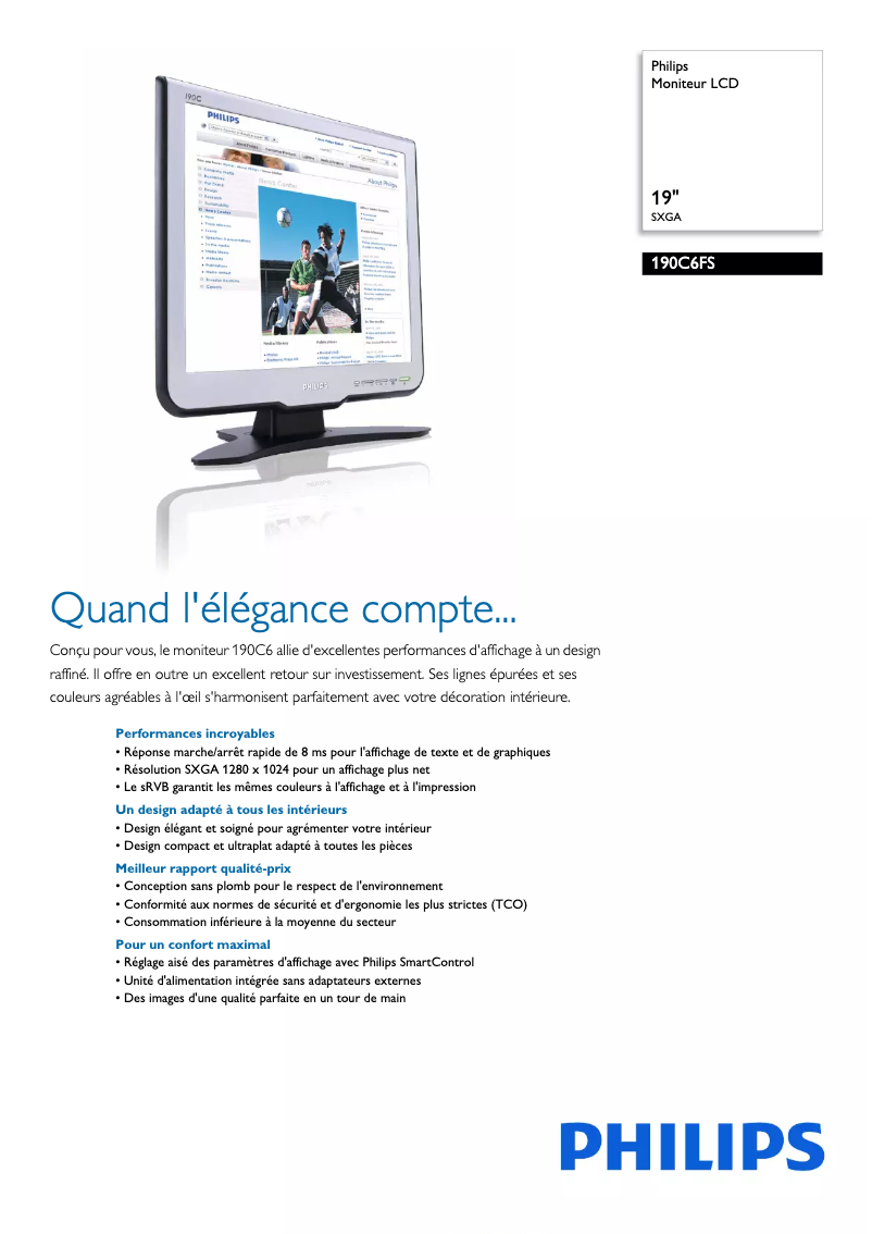 First page image of the manual for 190C6FS