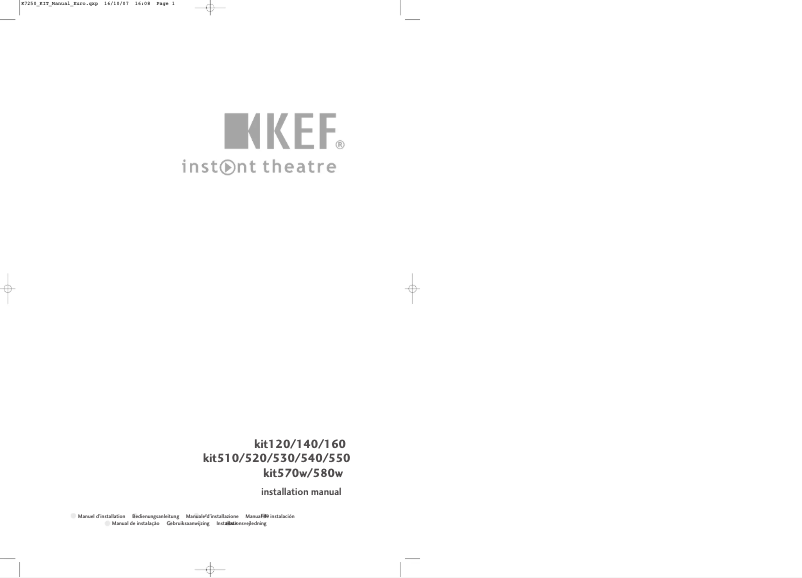 Page 1 de la notice Manuel utilisateur KEF kit160