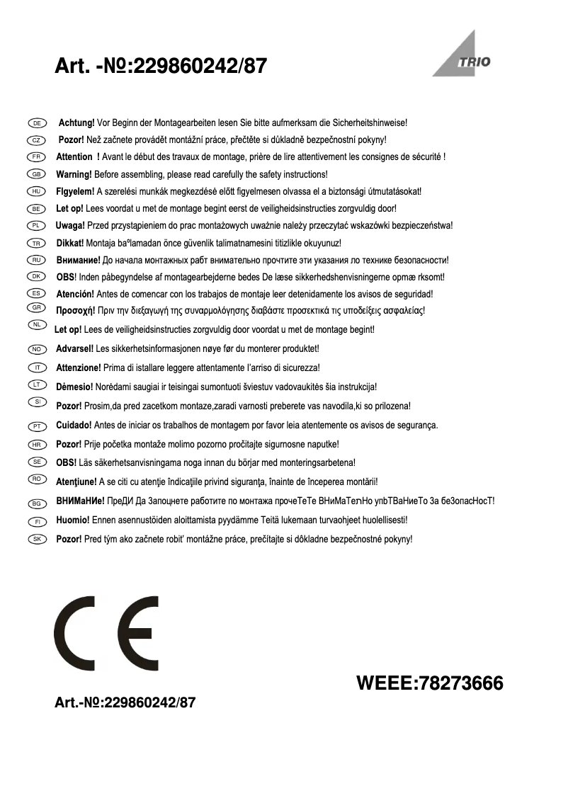 First page image of the manual for Don 229860287