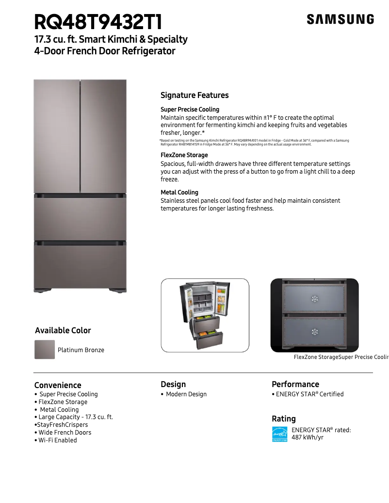 First page image of the manual for RQ48T9432T1