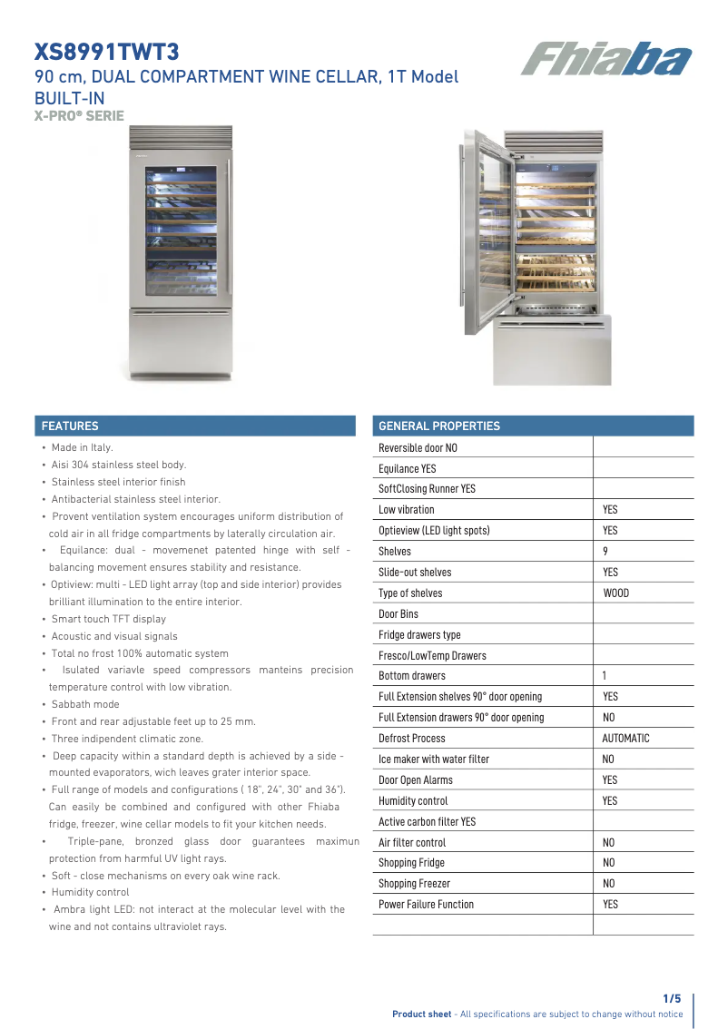 First page image of the manual for XS8991TWT3A