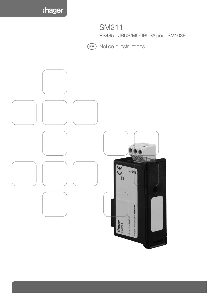 Page 1 of the manual User Manual Hager SM211