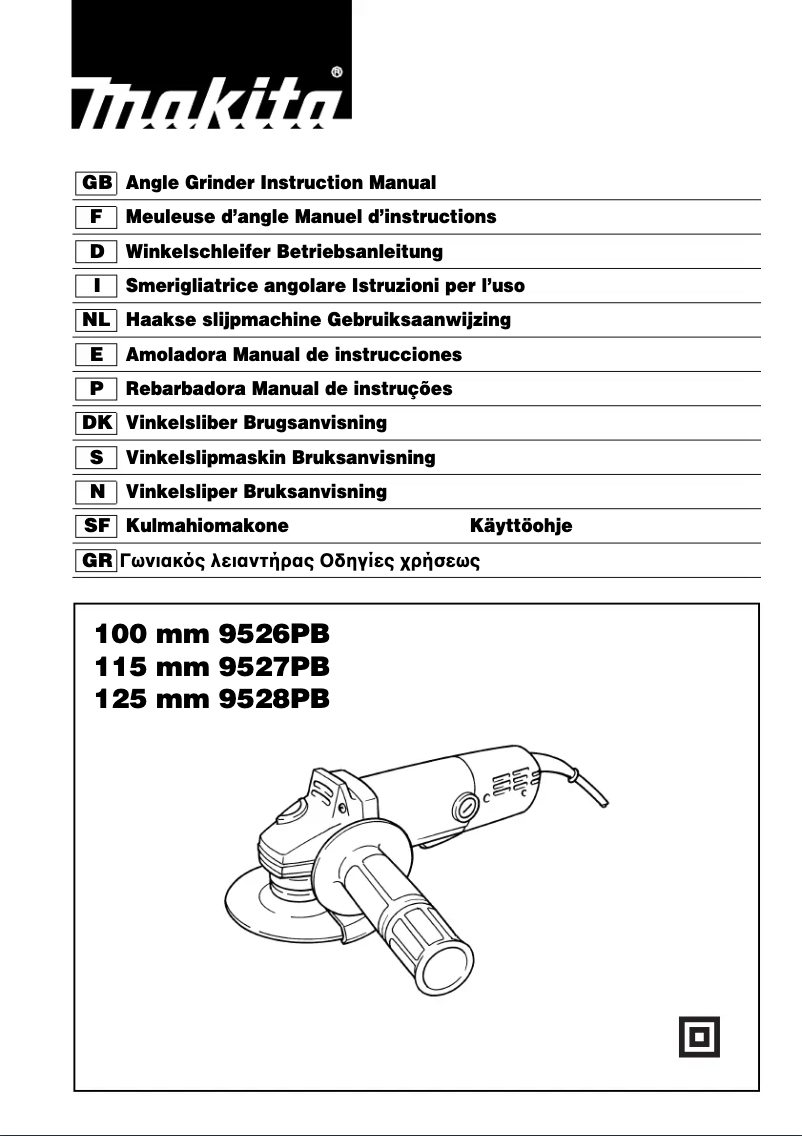 First page image of the manual for 9527PB