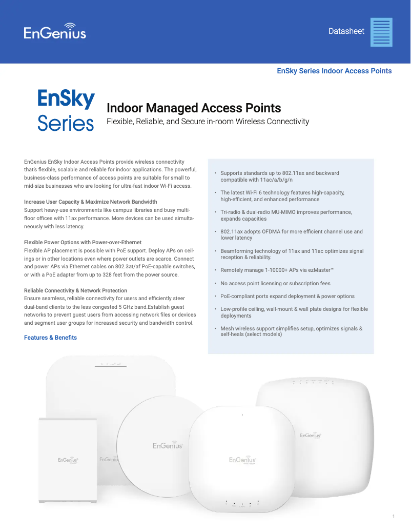 First page image of the manual for EWS310AP