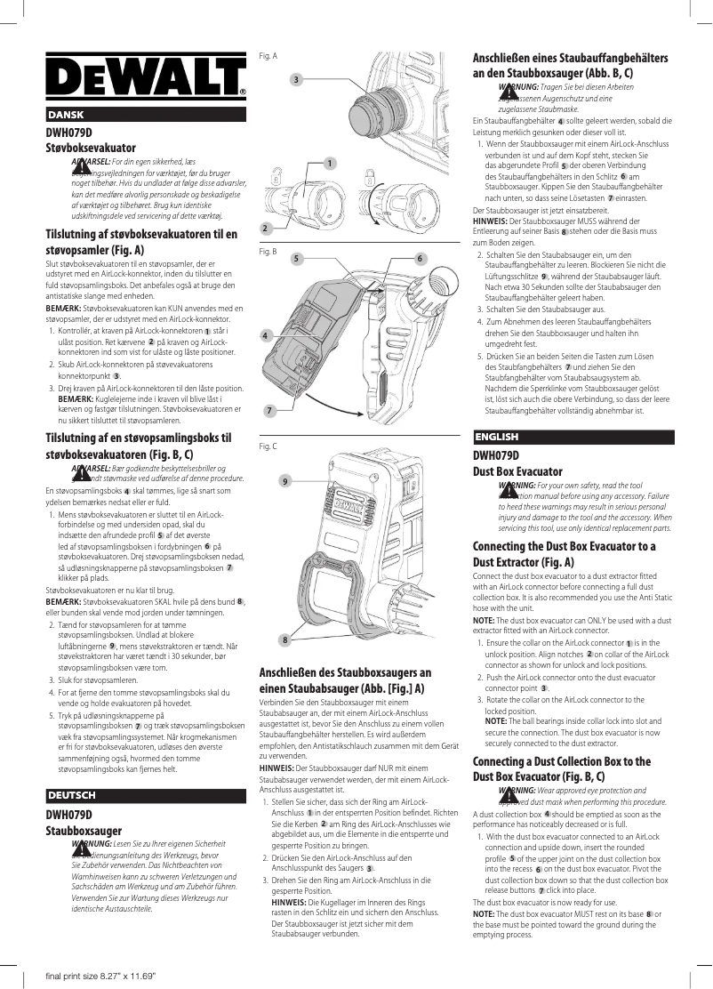 Page 1 of the manual User Manual DeWalt DWH079D