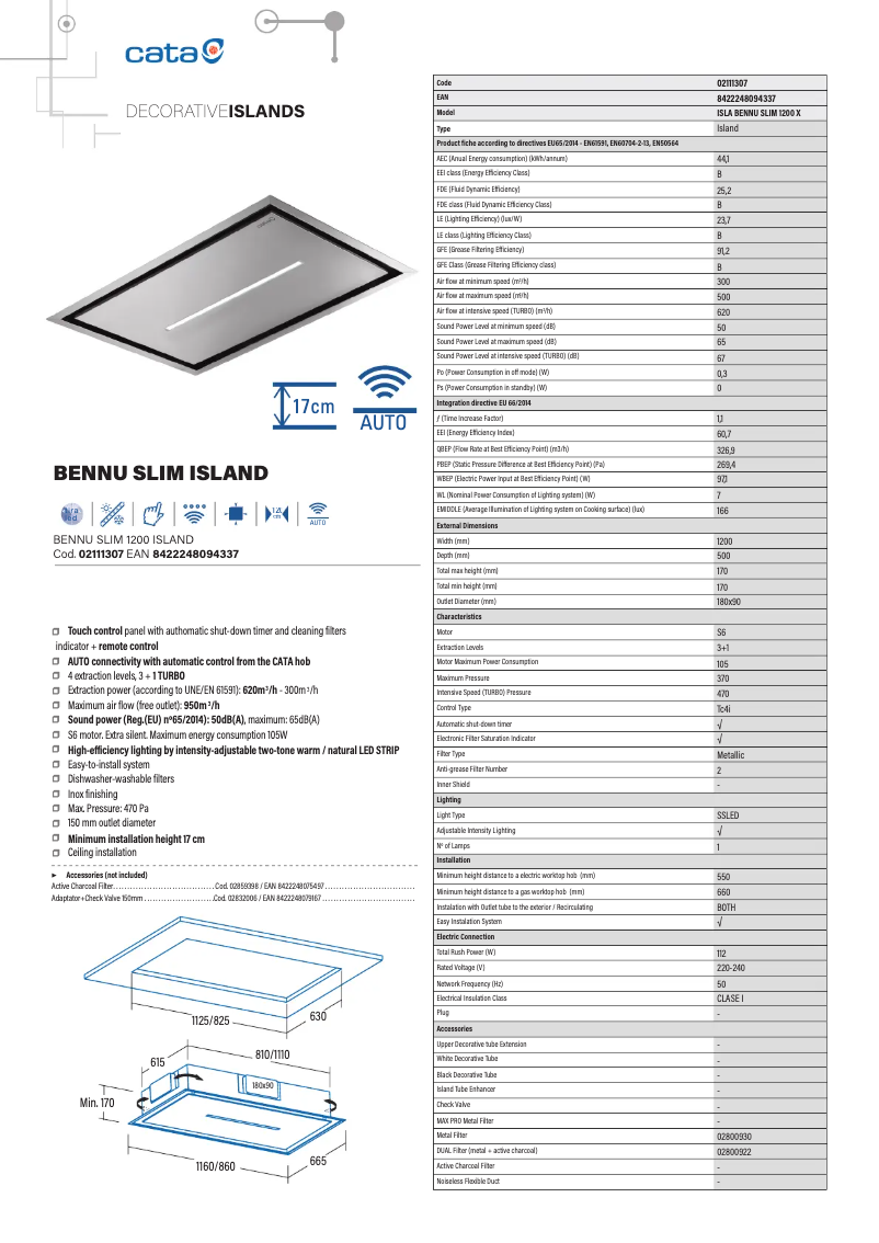 First page image of the manual for ISLA BENNU SLIM