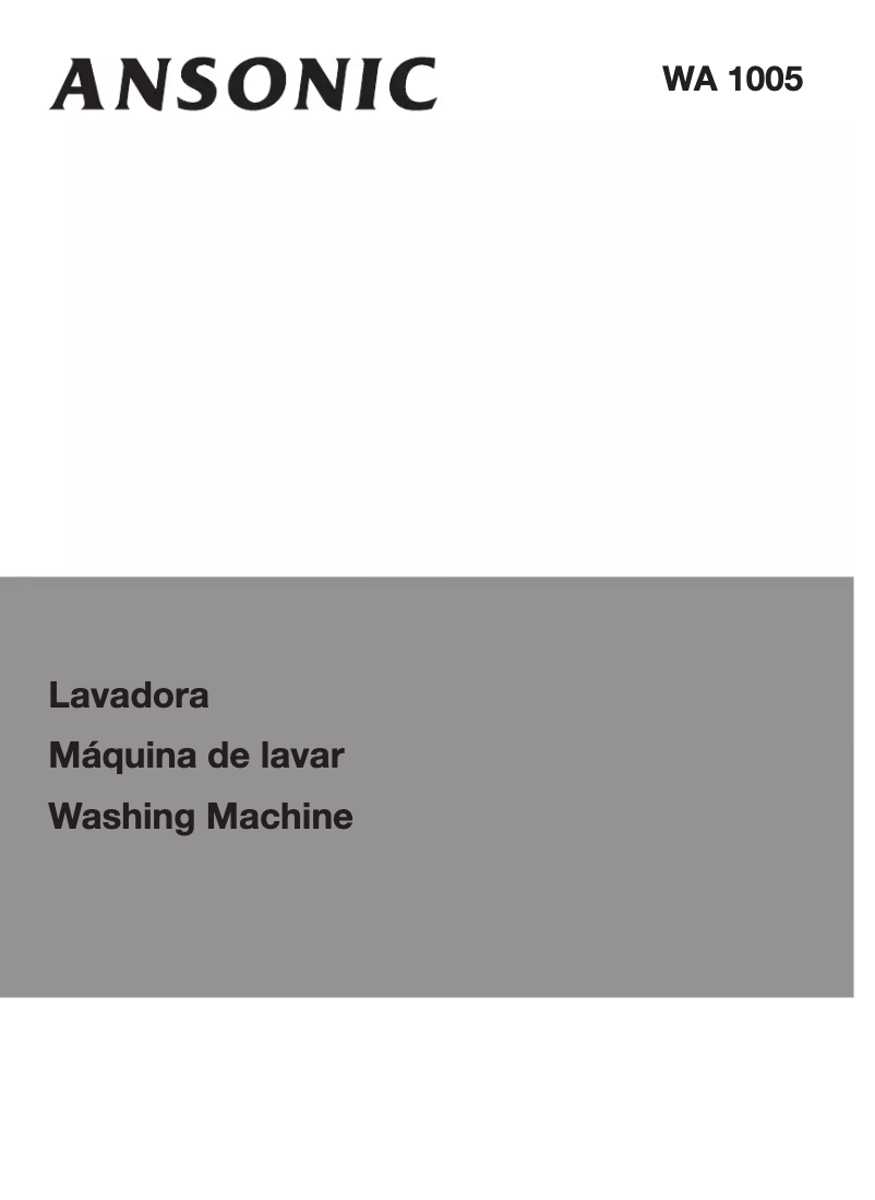 First page image of the manual for WA 1005