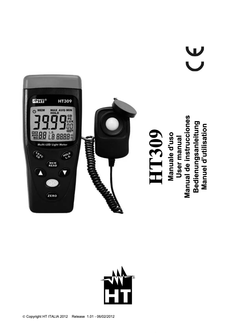 First page image of the manual for HT309