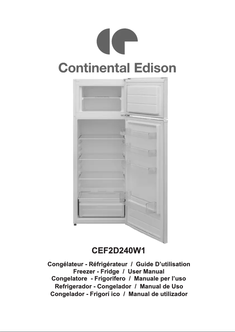 Page 1 of the manual User Manual Continental Edison CEF2D240W1