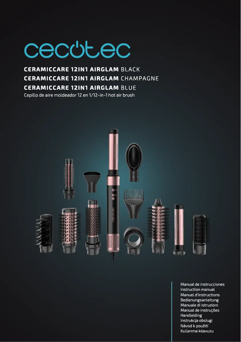 Page 1 of the manual User Manual Cecotec Bamba CermicCare 12in1 AirGlam