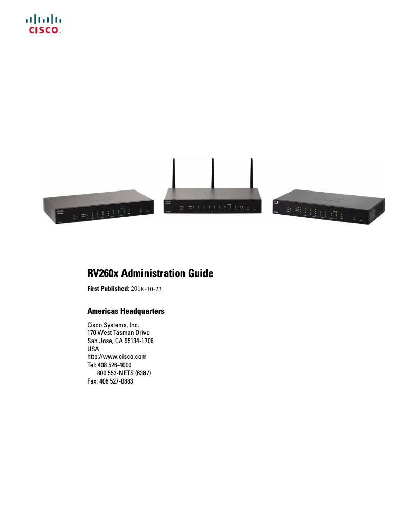 Image de la première page du manuel de l'appareil RV260P