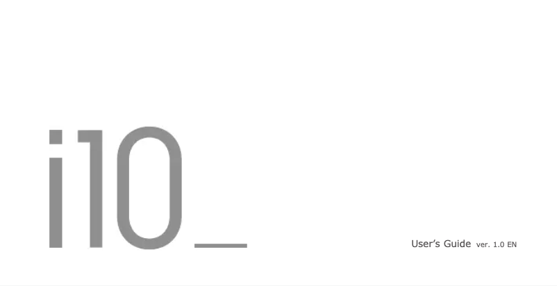 Page 1 of the manual User Manual Cowon i10