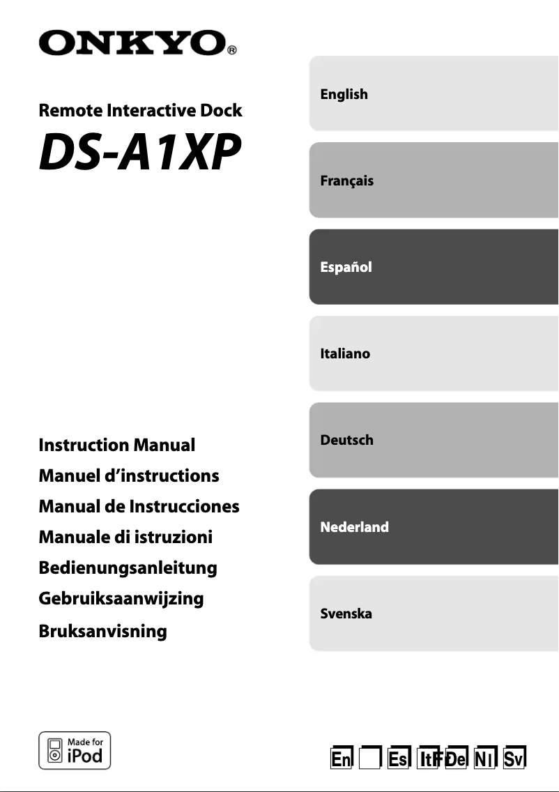 First page image of the manual for DS-A1XP