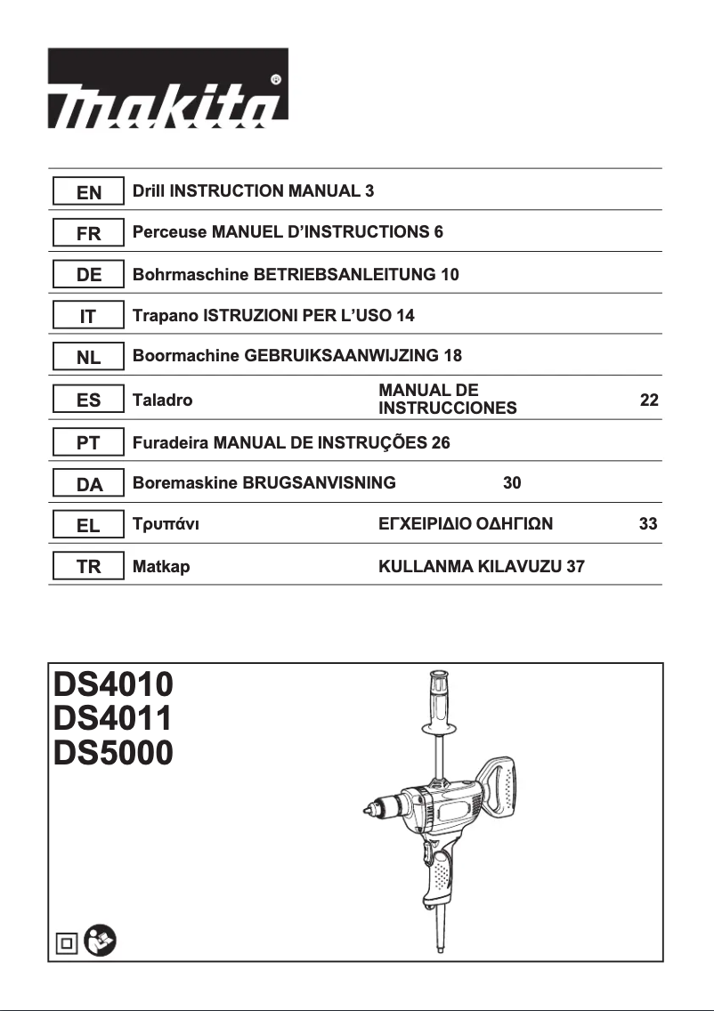 Page 1 of the manual User Manual Makita DS4010