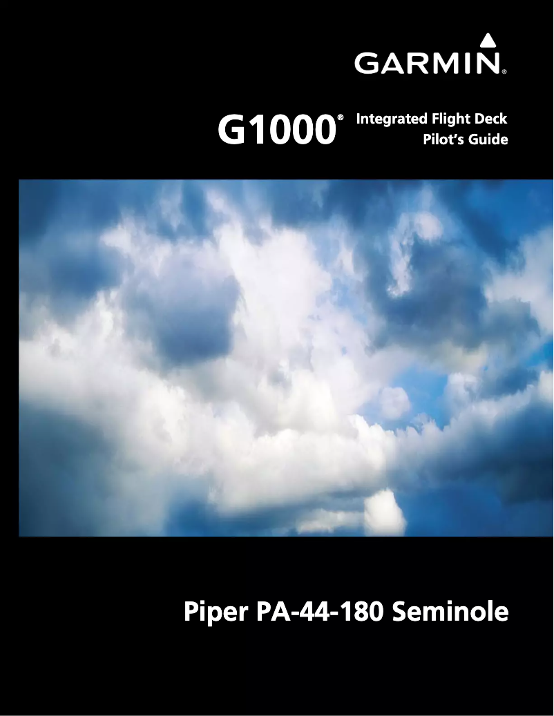 First page image of the manual for G1000 NX