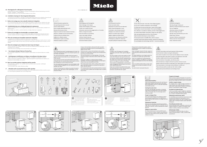 Page 1 of the manual Instructions / Assembly Miele G 5462 SCVi Selection