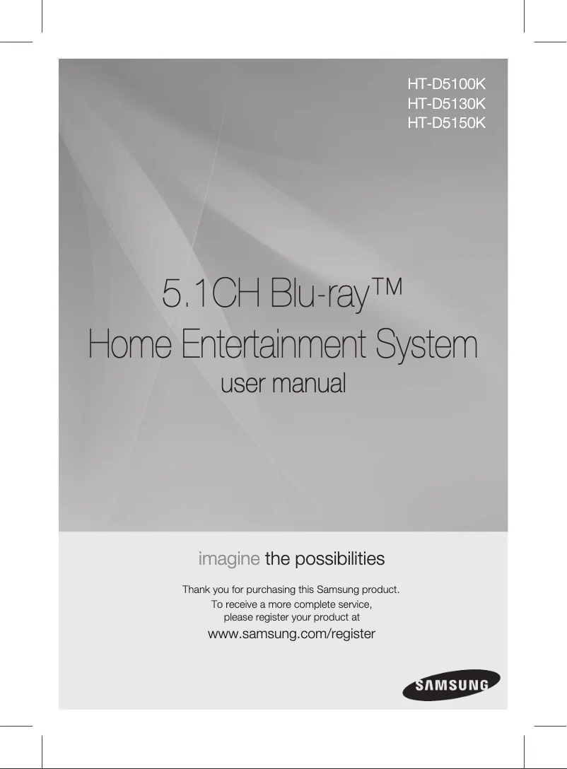 Page 1 of the manual User Manual Samsung D5100K