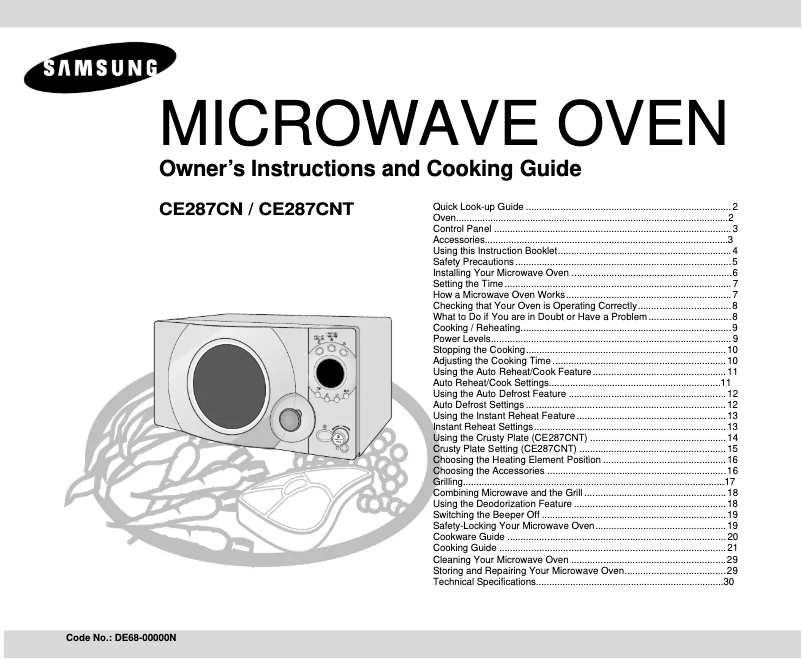 First page image of the manual for CE287CN