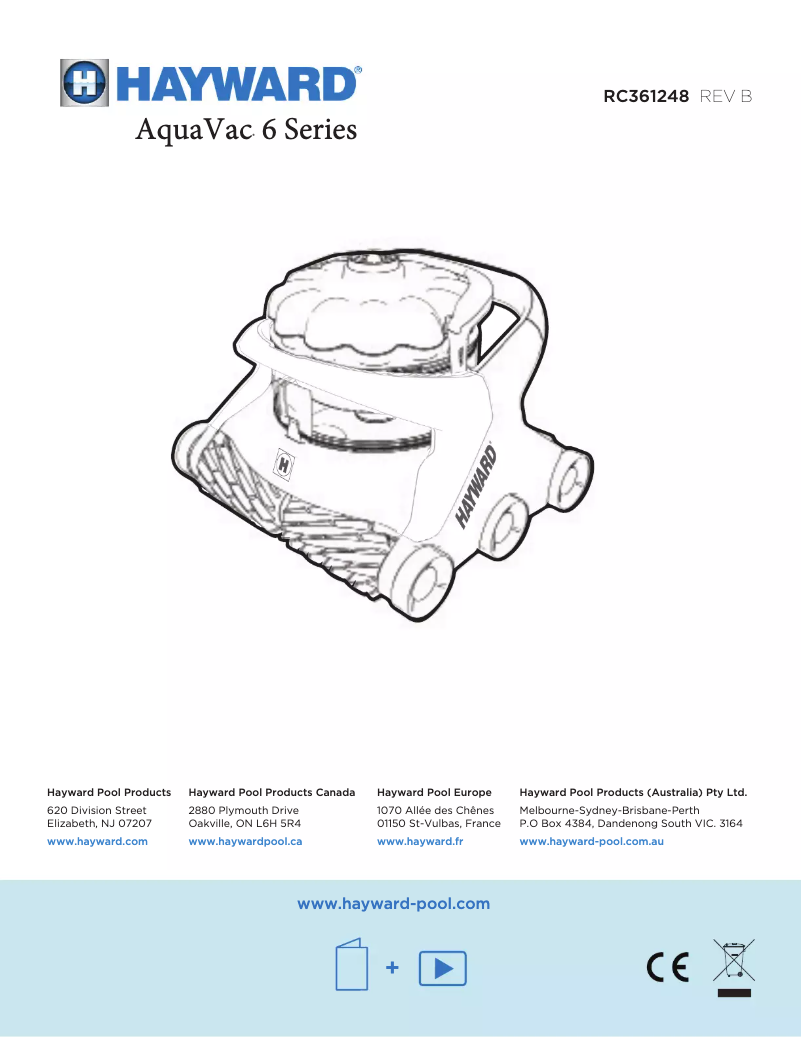 First page image of the manual for AquaVac 600