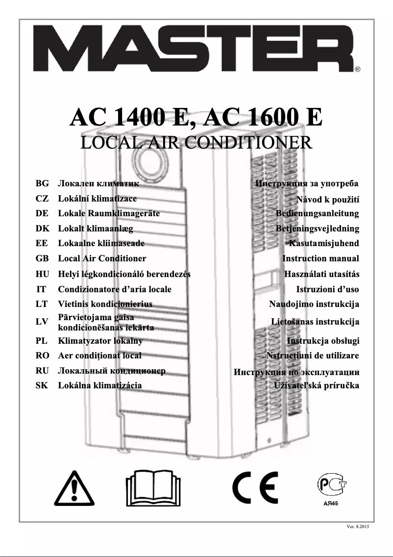 First page image of the manual for AC 1400 E