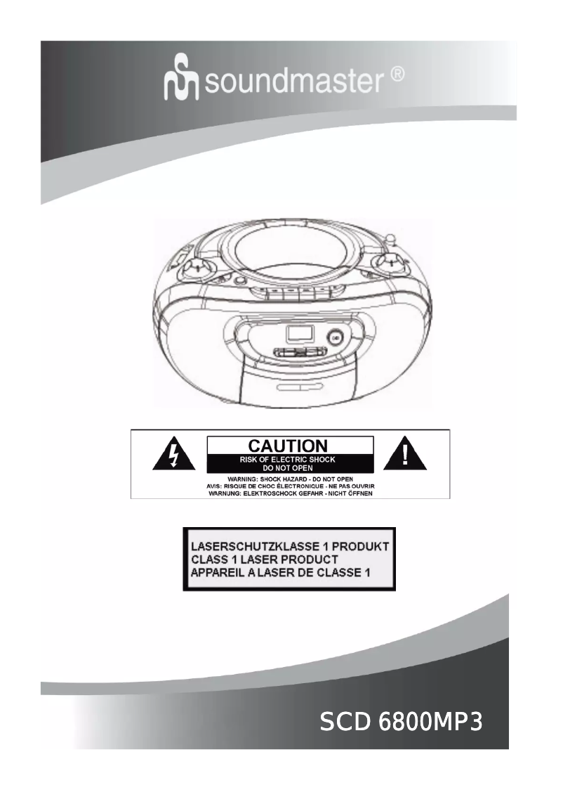 First page image of the manual for SCD 6800MP3